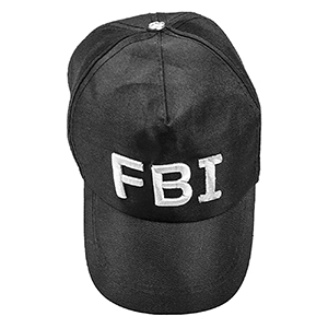 3-1952 BLACK ADULT FBI JOCKEY HAT χονδρική, Carnival Items χονδρική