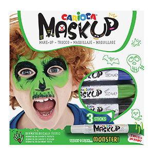3-2170 FACE PAINTS 3PCS CARIOCA MASKUP (BLUE-GREEN BLACK) χονδρική, Carnival Items χονδρική