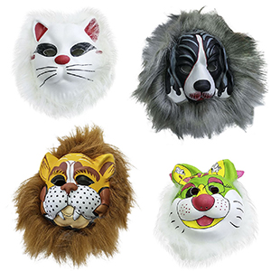 3-959 WILD ANIMAL MASK WITH HAIR - RUBBER χονδρική, Carnival Items χονδρική