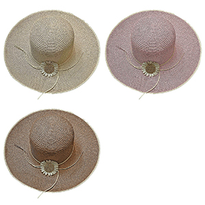 42-2728 WOMEN'S ROPE AND FLOWER WRAP PAPER HAT χονδρική, Summer Items χονδρική