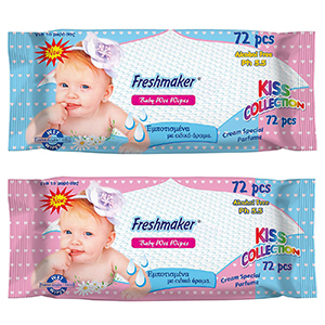5-121 FRESHMAKER WET BABY WIPES PACK=72 PCS χονδρική, Accessories χονδρική