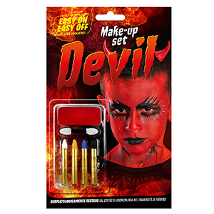 5-146 DEVIL PAINT SET WITH MAKEUP & 4 PENCILS χονδρική, Carnival Items χονδρική