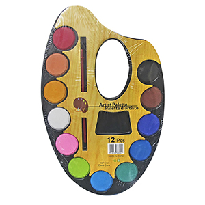 60-259 WATER PAINT PALETTE 12 COLORS χονδρική, School Items χονδρική