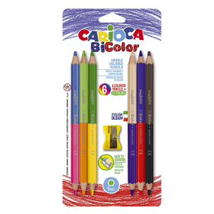 60-724 JUMBO DOUBLE WRITING WOODEN PAINTS WITH CARIOCA SCRAPERS SET=6PCS χονδρική, School Items χονδρική