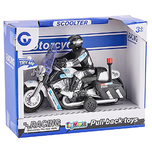 70-2094 PULL BACK MOTORCYCLE WITH POLICE, WITH SOUNDS & LIGHTS χονδρική, Toys χονδρική