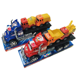 70-2268 FRICTION TRUCK WITH 2 CONSTRUCTION VEHICLES χονδρική, Toys χονδρική