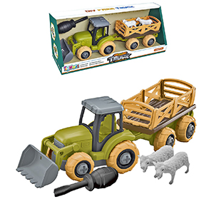 71-3271 TRACTOR FREE WHEELS WITH TRAILER & HARNESS + SCREWDRIVER χονδρική, Toys χονδρική