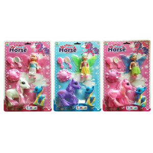 72-2031 SET OF 2 HORSES & DOLL IN TABS χονδρική, Toys χονδρική