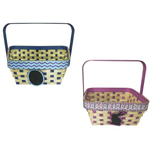 73-1236 SQUARE BAMBOO BASKET 19.5x19.5cm χονδρική, Easter Items χονδρική
