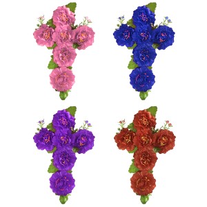 73-1285 CROSS WITH 6 CARNATIONS χονδρική, Easter Items χονδρική