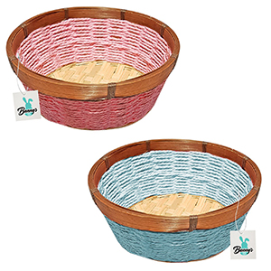 73-1649 BAMBOO BASKET WOODEN SURROUND χονδρική, Easter Items χονδρική