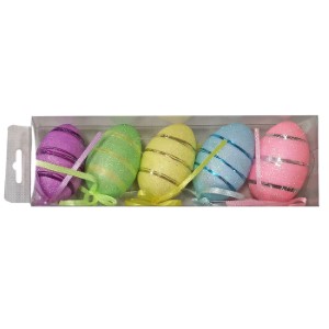 73-1977 5PCS EGGS WITH GLITTER χονδρική, Easter Items χονδρική