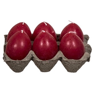 73-797 RED EGGS CANDLES SET=6PCS χονδρική, Easter Items χονδρική