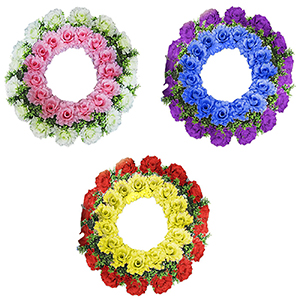 73-964 WREATH OF MANY ROSES 60cm χονδρική, Easter Items χονδρική
