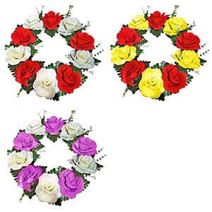 73-974 WREATH OF 10 ROSES χονδρική, Easter Items χονδρική
