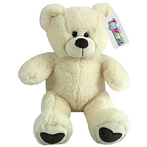 79-442 18cm CREAM TEDDY WITH PATTERN HEARTS χονδρική, Toys χονδρική