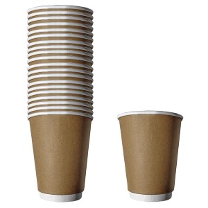 80-1981 DOUBLE WALL KRAFT PAPER CUPS 25 PCS χονδρική, Houseware Items χονδρική