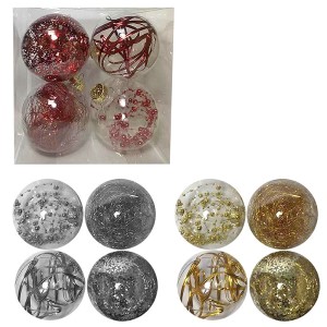 93-2525 BALLS WITH FILLING DECOR PACK = 4PCS Φ10 χονδρική, Christmas Items χονδρική