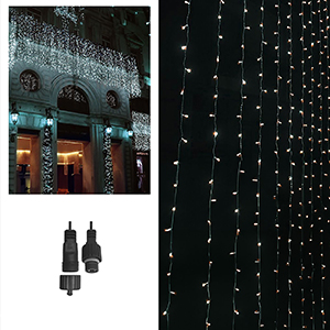 93-2574 100 LED WHITE EXTERIOR CURTAIN-LV EXTENSION (Transformer not included) χονδρική, Christmas Items χονδρική
