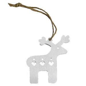 93-2711 WHITE REMINDER WOODEN ORNAMENT χονδρική, Christmas Items χονδρική