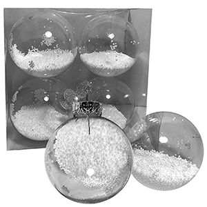 93-2752 BALLS WITH SNOW FILLING PACK=4PCS Φ10 χονδρική, Christmas Items χονδρική