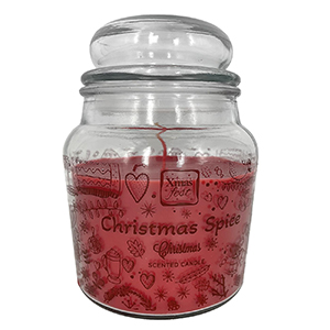 93-3316 CHRISTMAS SPICE CANDLE IN A LARGE LID JAR χονδρική, Christmas Items χονδρική