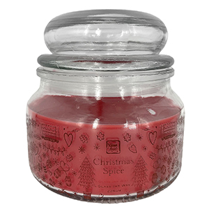 93-3318 CHRISTMAS SPICE CANDLE IN MEDIUM LID JAR χονδρική, Christmas Items χονδρική