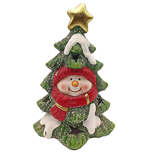 93-3324 CERAMIC SNOWMAN CHRISTMAS TREE WITH LED χονδρική, Christmas Items χονδρική