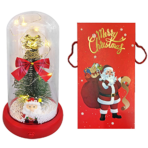 93-3380 GLASS CHRISTMAS TREE WITH LIGHT & MUSIC χονδρική, Christmas Items χονδρική