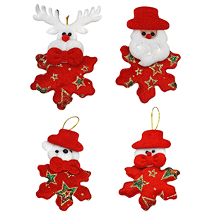 93-3391 XMAS PENDANT ORNAMENT WITH GLITTER χονδρική, Christmas Items χονδρική