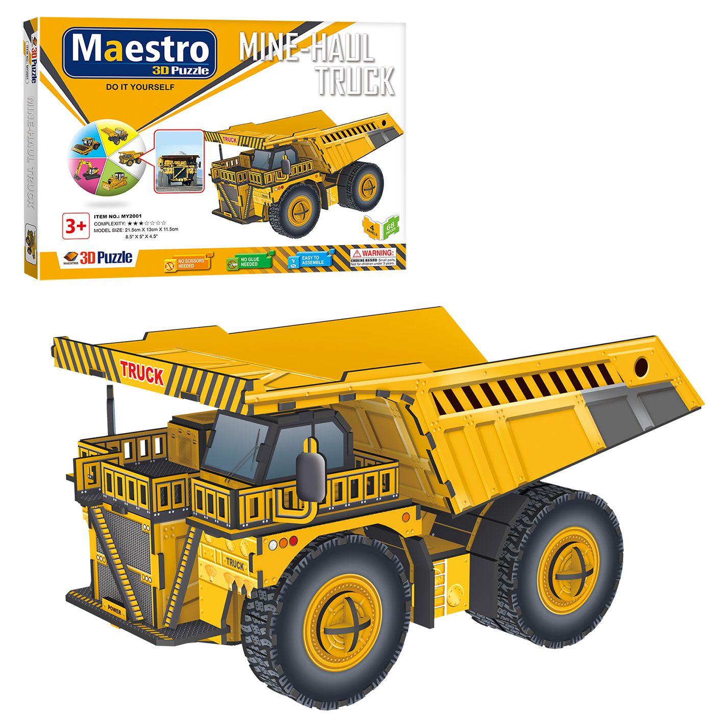 69-1740 ΠΑΖΛ 3D MAESTRO MINE-HAUL TRUCK 68 ΤΕΜ 30x21cm χονδρική, Παιχνίδια χονδρική