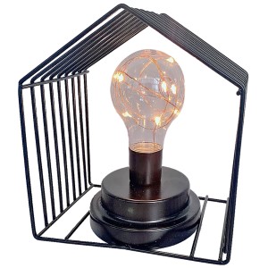 12-1890 METAL LANTERN HOUSE WITH 8LED LAMP χονδρική, Gifts χονδρική