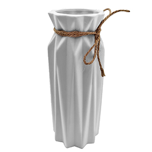 12-2006 WHITE CERAMIC VASE WITH ROPE χονδρική, Gifts χονδρική