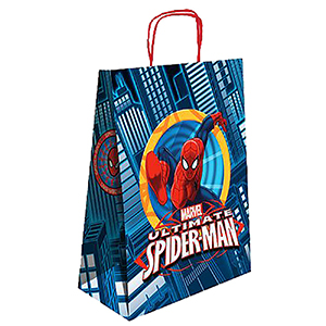19-370 SPIDERMAN PAPER GIFT BAG WITH YELLOW CIRCLE (40cm) χονδρική, Novelties χονδρική