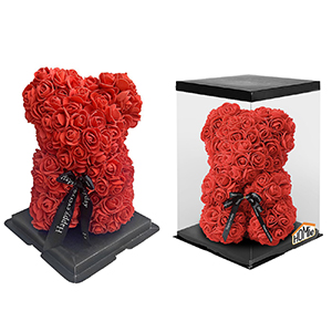 22-2984 RED TEDDY OF ARTIFICIAL ROSES IN A BOX χονδρική, Valentine Items χονδρική