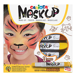 3-2167 FACE PAINTS 3PCS CARIOCA MASKUP (BROWN-YELLOW-BLACK) χονδρική, Carnival Items χονδρική