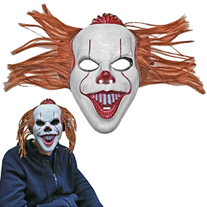 3-2185 CLOWN MASK WITH BROWN HAIR χονδρική, Carnival Items χονδρική