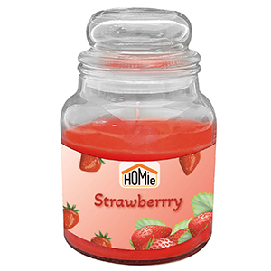 37-451 STRAWBERRY CANDLE IN A JAR WITH A LARGE LID χονδρική, Gifts χονδρική