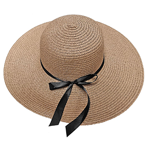 42-2399 WOMEN'S PAPER HAT WITH BOW Φ42cm χονδρική, Summer Items χονδρική
