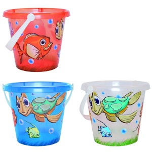 42-2413 BUCKET CLEARLY TRANSPARENT WITH PATTERN χονδρική, Summer Items χονδρική