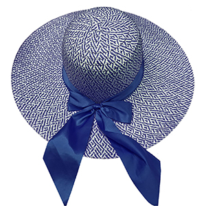 42-2550 TWO-TONE WIRE PAPER HAT WITH RIBBON WOMEN χονδρική, Summer Items χονδρική