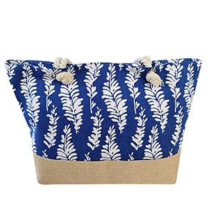 42-2919 LARGE BEACH BAG WITH PLANTS ON FRONT & BACK χονδρική, Summer Items χονδρική