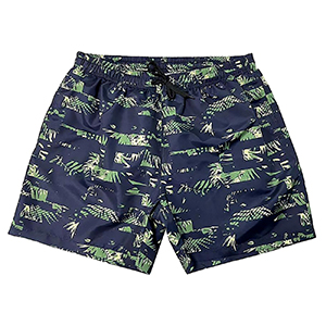 42-2956 MEN'S SWIMSUIT POLYESTER BLUE WITH GREEN LEAVES χονδρική, Summer Items χονδρική