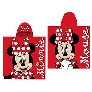 42-3022 SMALL MINNIE PONCHO BEACH TOWEL RED χονδρική, Summer Items χονδρική