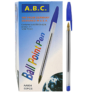 60-15 PEN CLASSIC TRANSPARENT BALLPOINT BLUE 1mm χονδρική, School Items χονδρική