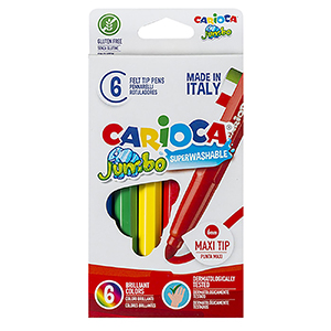 60-193 CARIOCA JUMBO MARKER 6mm SET=6 COLORS χονδρική, School Items χονδρική