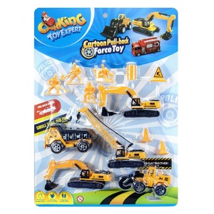 70-2120 PULL BACK CONSTRUCTION VEHICLES & WORKERS ON TABS χονδρική, Toys χονδρική