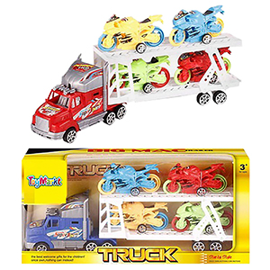 70-2260 Inertia double - decker tractor towing 4 scooter racing bikes χονδρική, Toys χονδρική