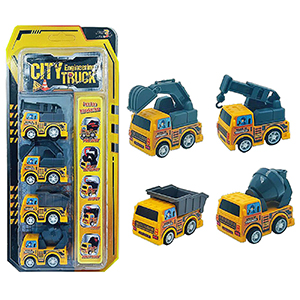 70-2283 PULL BACK CONSTRUCTION VEHICLES IN TABS χονδρική, Toys χονδρική