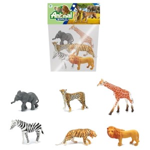 71-3127 SET OF 6 WILD ANIMALS 10cm χονδρική, Toys χονδρική
